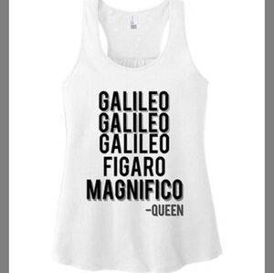 Women’s Black & White QUEEN'S, Galileo, Galileo Tank Top - Sz XL